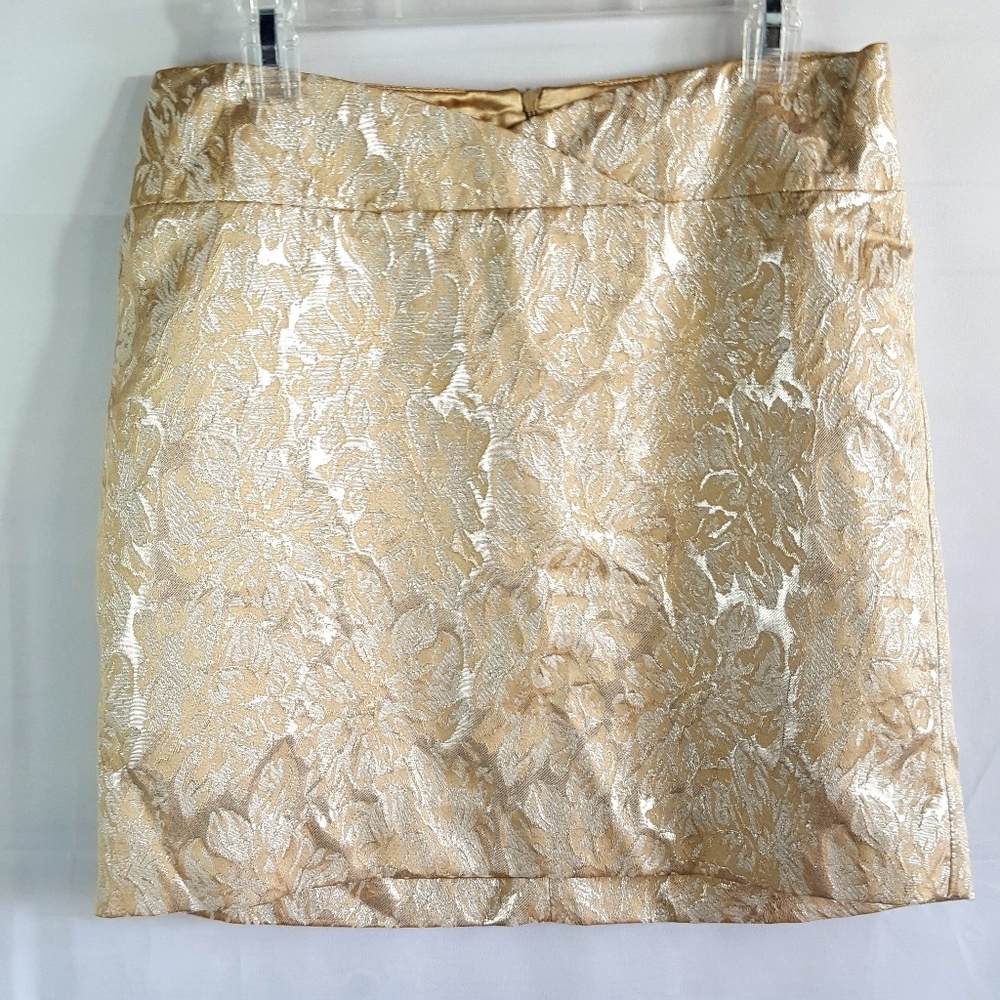 Studio Y short skirt gold and silver metallic